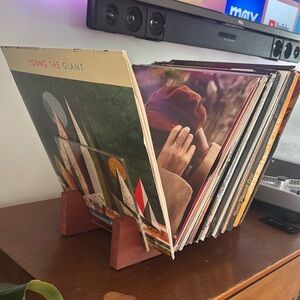 Wooden Vinyl Record Holder